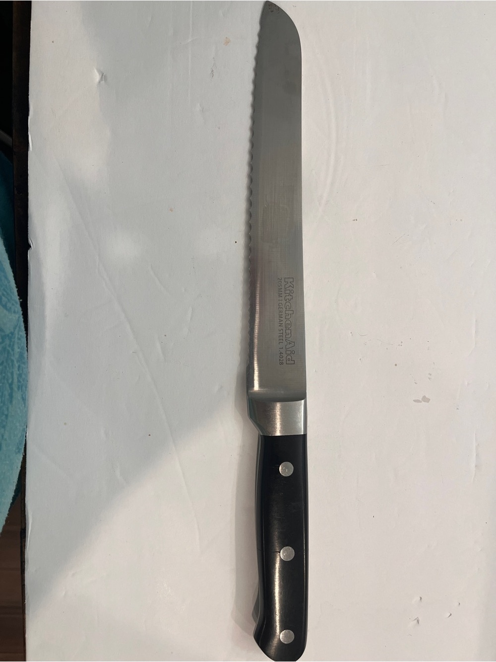 KitchenAid Stainless Steel Serrated Bread Knife with Black Handle